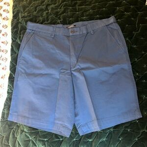 Lands' End Men's Flat Front Blue Shorts